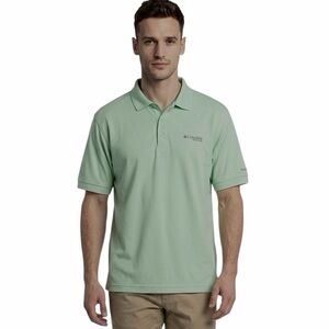 Columbia‎ PFG Men's Polo Shirt Mint Green Size L Short Sleeve Activewear